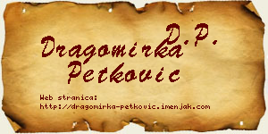 Dragomirka Petković vizit kartica